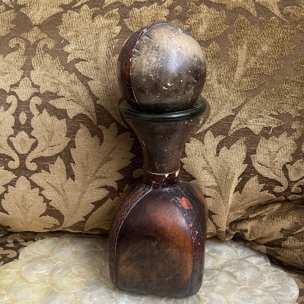 Vintage Wooden Decorative Bottle